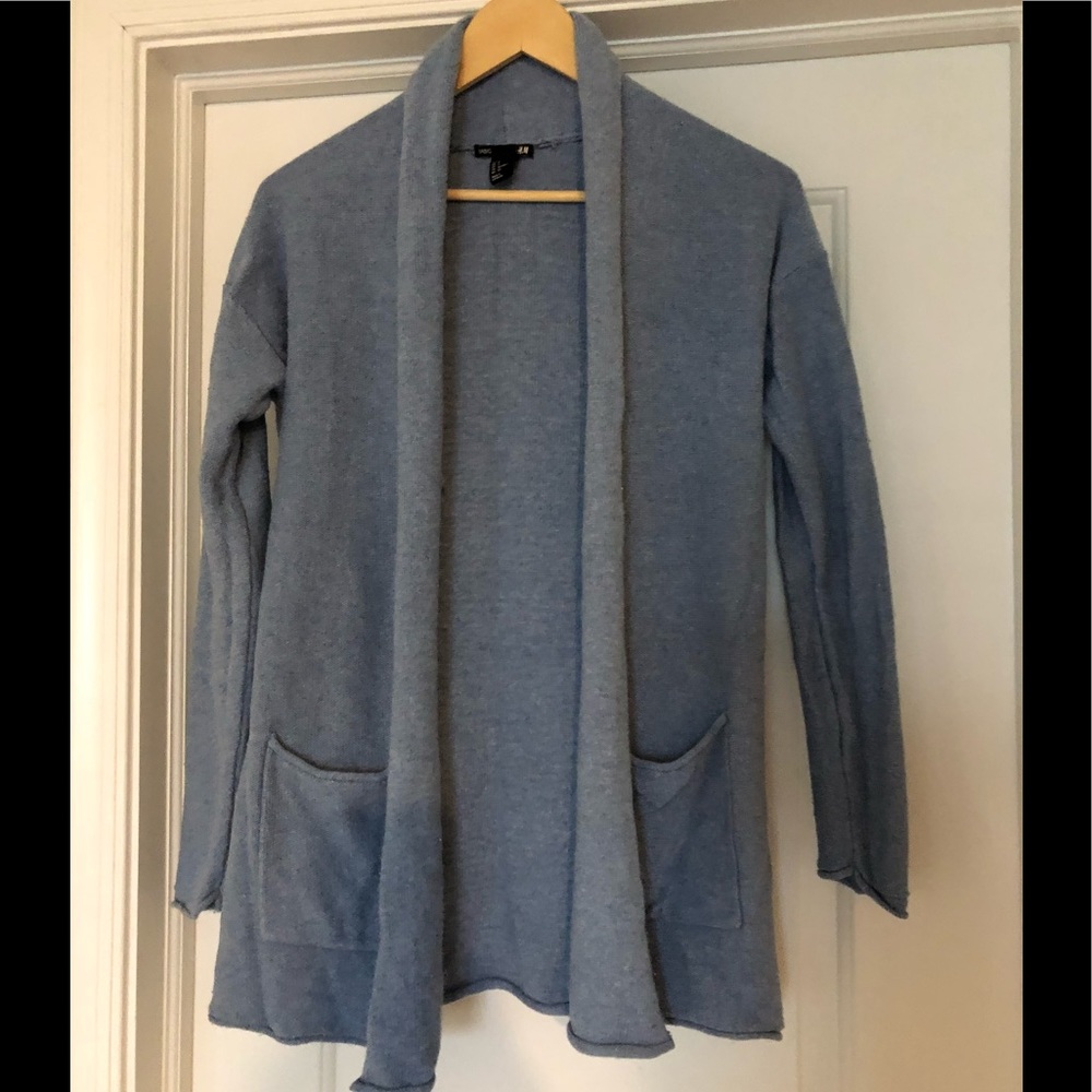 Baby blue cardigan sweater